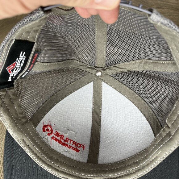 Fortline Waterworks Trucker Hat Black Gray Cap Pacific Snapback - Picture 9 of 10